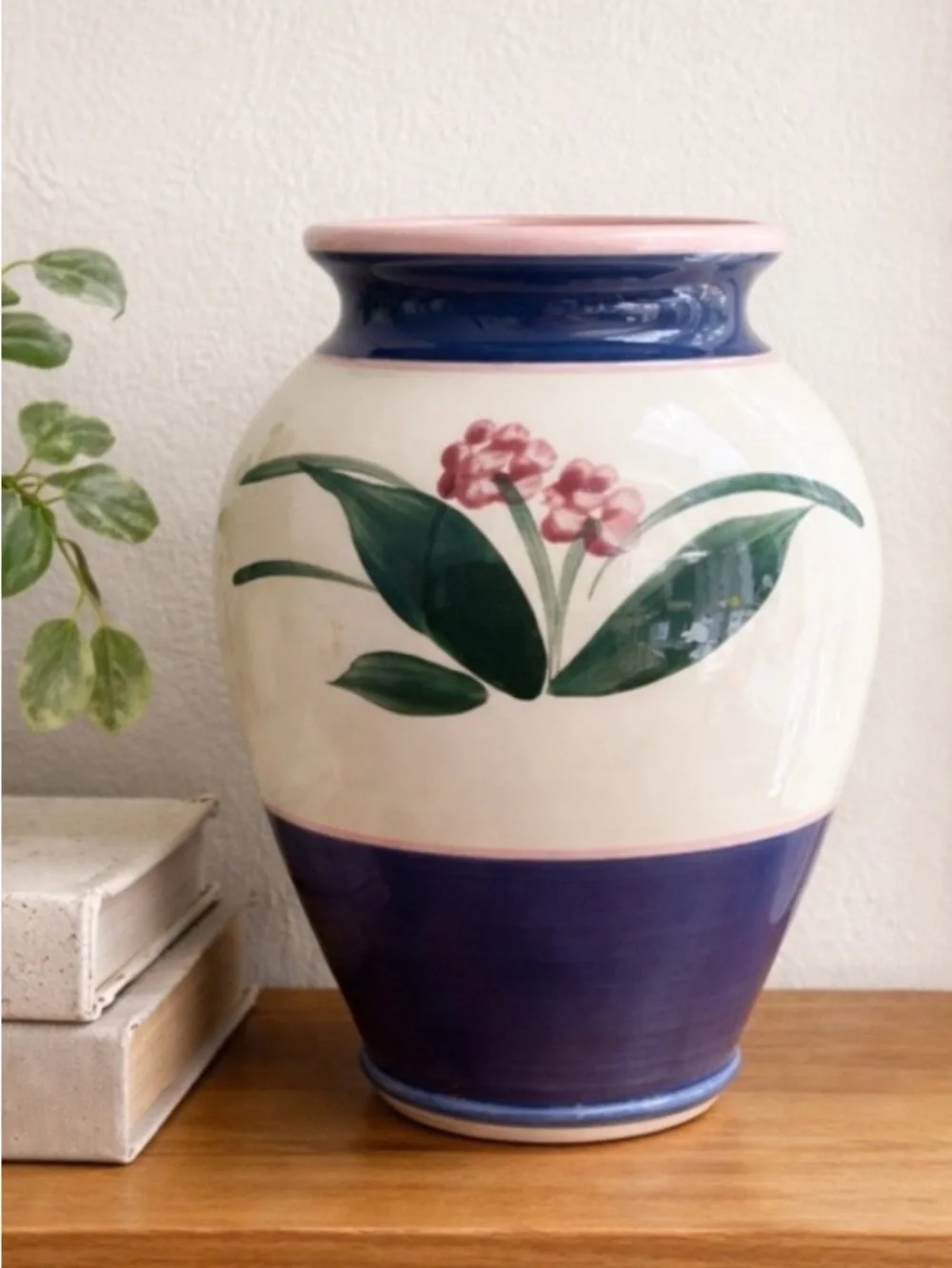 Vintage Toler Pottery Laguna Beach Floral Vase Signed California Studio Pottery